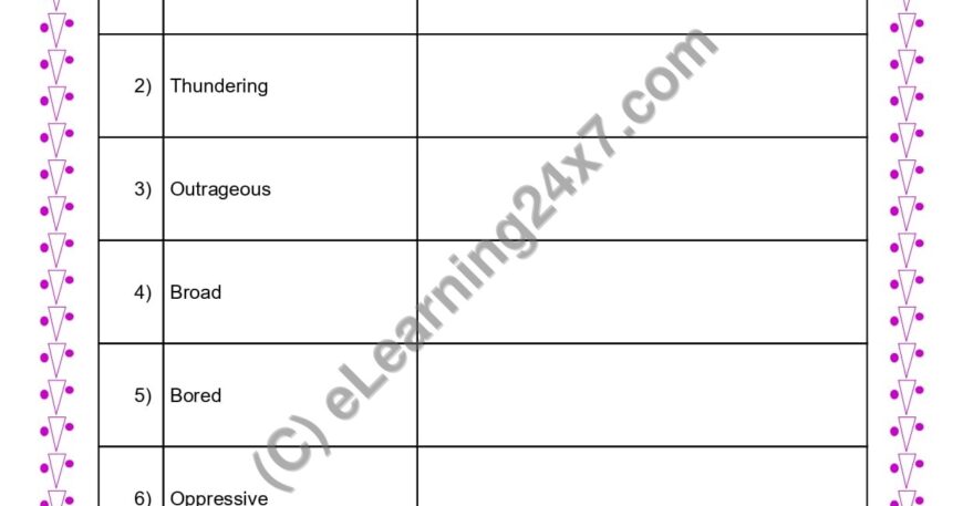 Grade 4, English, Noun - Write Abstract Noun For Adjective, printable PDF, instant download