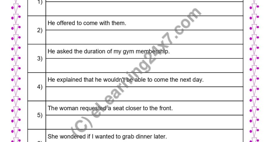 Grade 4, English, Direct Indirect Speech - Convert Indirect Speech To Direct Speech
