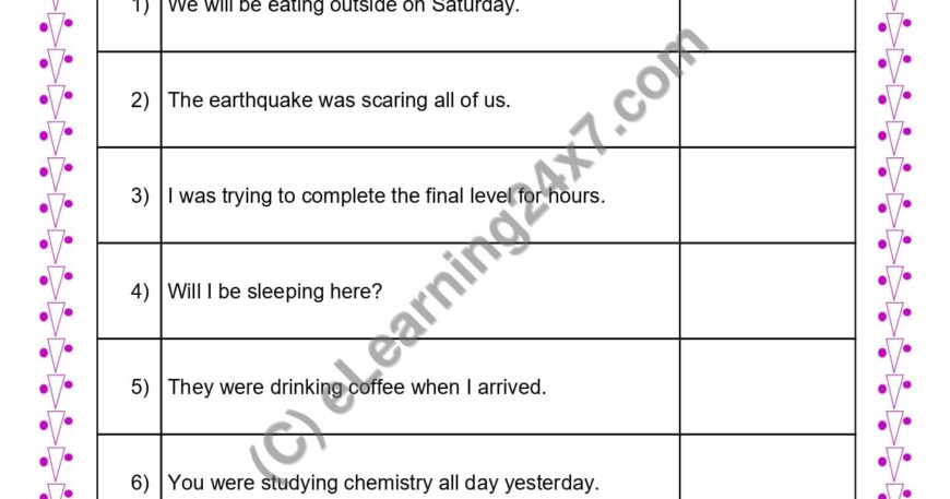 Grade 4, English, Tenses - Underline and Identify Tense Form, printable PDF, instant download