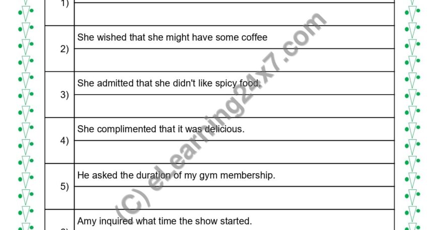 Grade 5, English, Direct Indirect Speech - Convert Indirect Speech To Direct Speech