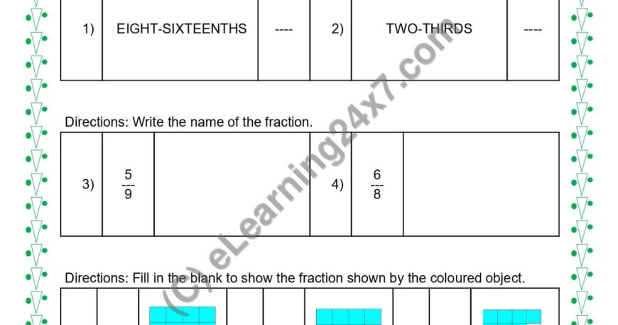 Fractions Mock Test Paper : Number Ops