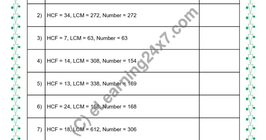 Get Number From HCF & LCM