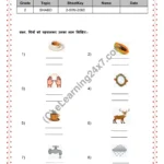 Grade 2, Hindi, Shabd - Write Object Name Words, printable PDF, instant download