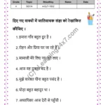 Grade 4, Hindi, Sangya - Underline Jativachak Sangya, printable PDF, instant download