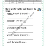Grade 5, Hindi, Sangya - Write Type Of Sangya Words, printable PDF, instant download
