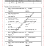 Future Tense MCQs