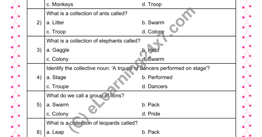 Collective Noun : MCQs