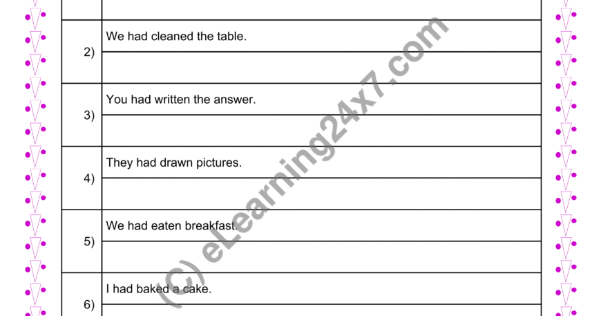 Tense Conversion : PP To Past Perfect Continuous
