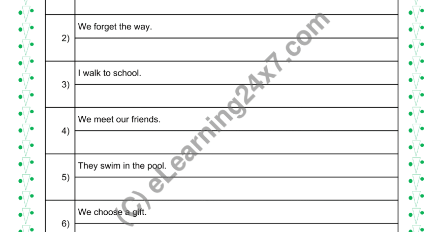 Tense Conversion : Pr To Present Continuous