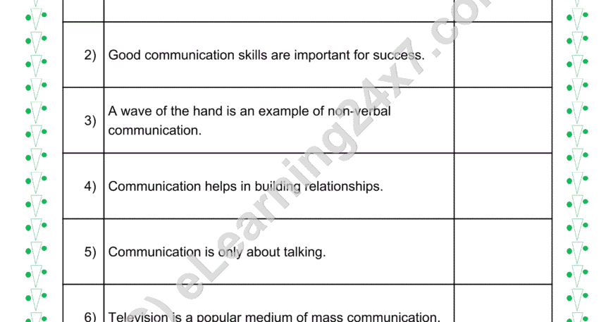 Communications : True Or False