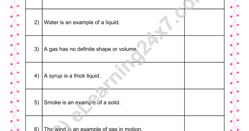 State Of Matter : True Or False