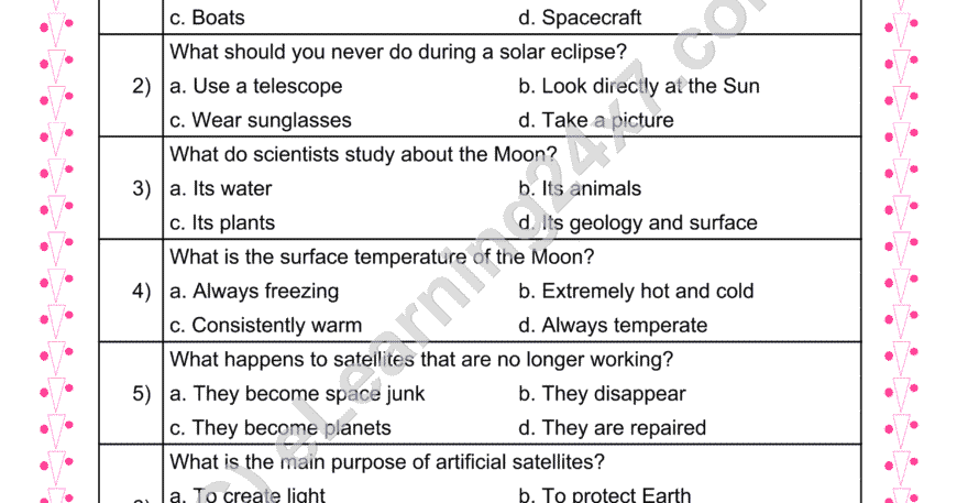 Moon & Eclipse : MCQs
