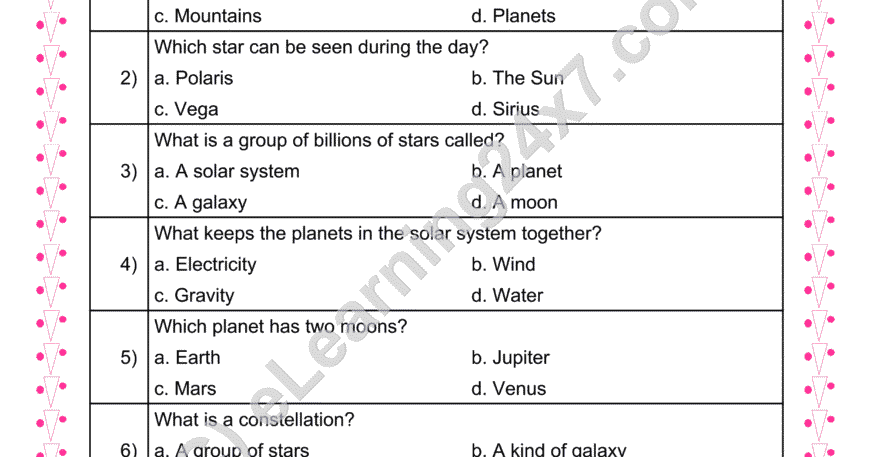 Sun & Planets : MCQs