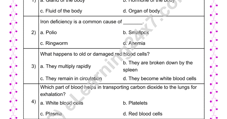 Blood Circulation MCQs