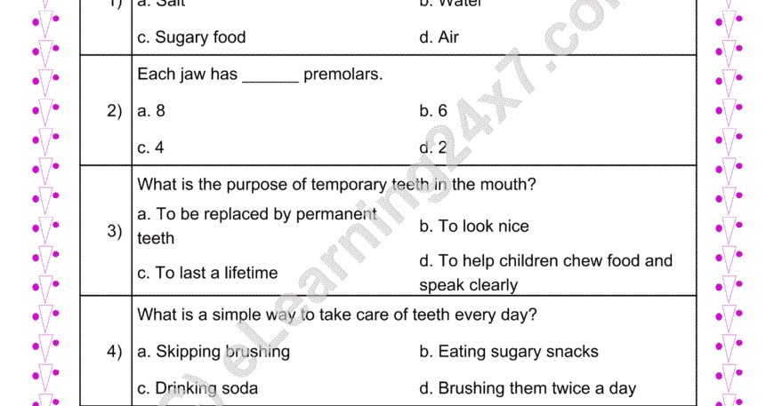 Teeth MCQs