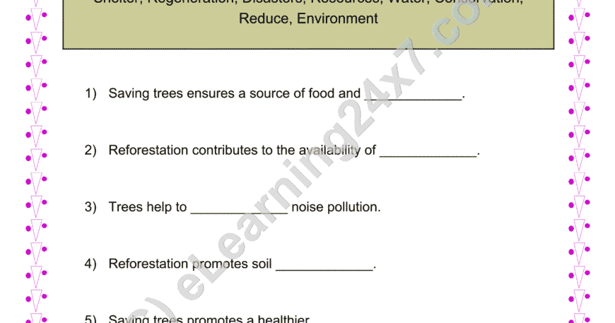 Trees Fill The Blanks
