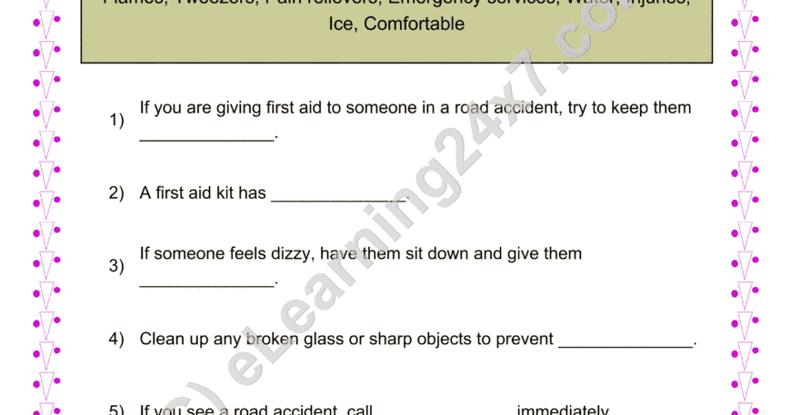 First Aid Fill The Blanks