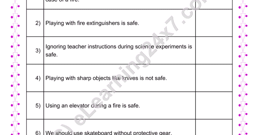Safety True Or False