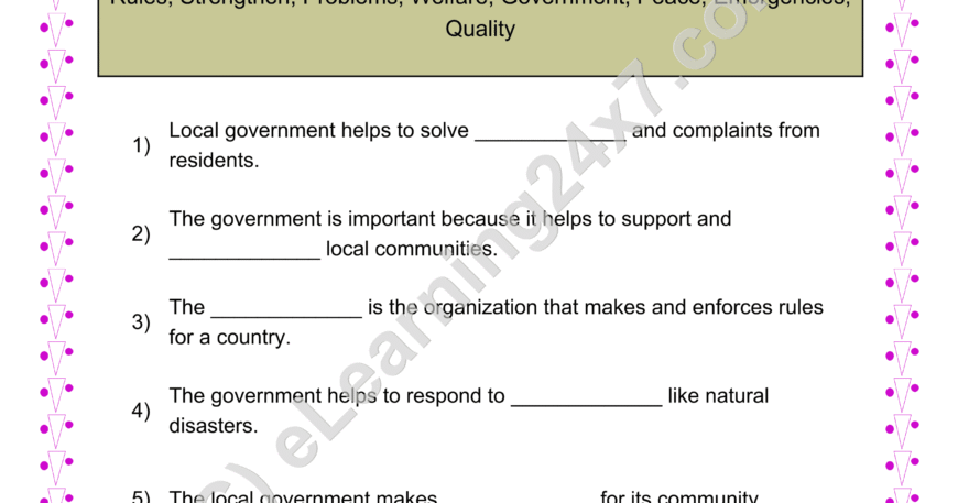 Democracy & Government Forms : Fill The Blanks