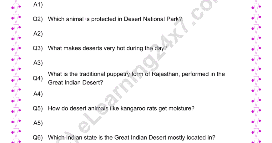 Deserts of India : Questions & Answers