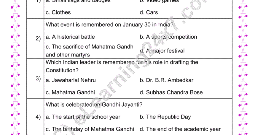 Our Heritage-Important Days : MCQs