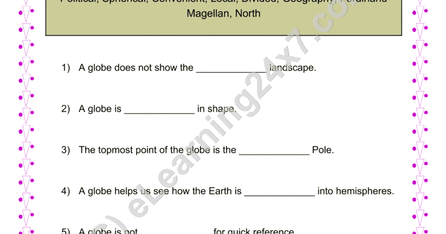 Globe : Fill The Blanks