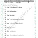 Grade 5, Science, Work Force Energy - & Energy : Q &, printable PDF, instant download