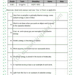 Grade 5, Science, Work Force Energy - & Energy : True Or False, printable PDF, instant download