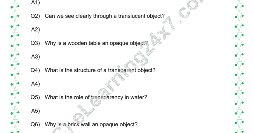 Opaque Or Transparent : Q & A
