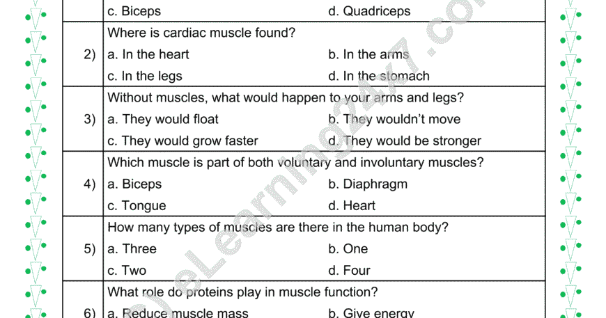 Muscles And Bones MCQs