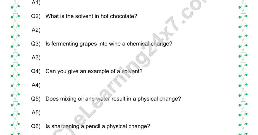 Change In State Of Matter : Q & A