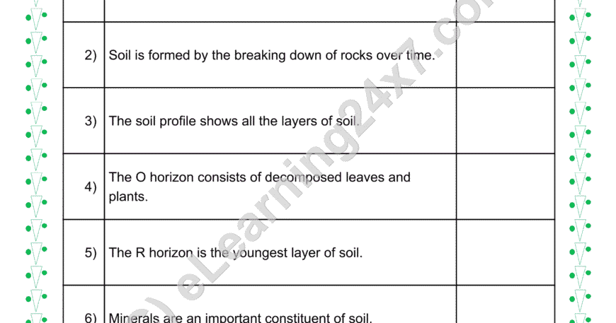 Soil Formation : True Or False