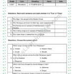 Mountains and plains test papers for grade 5 social science