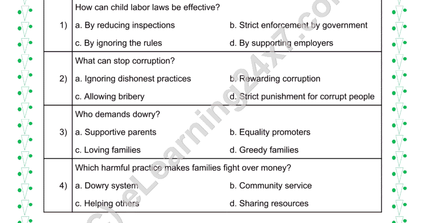 Social reforms and reformers test papers for grade 5 SST