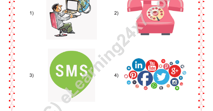 Grade 2, EVS, Communication - Circle Means of Personal Communication, printable PDF, instant download