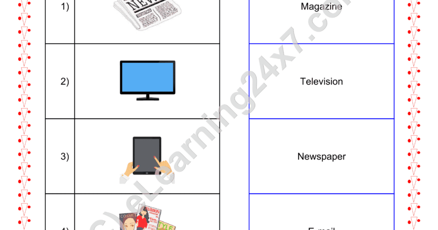 Grade 2, EVS, Communication - Match The Communication Mode, printable PDF, instant download