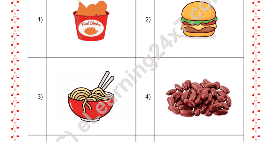 Grade 2, EVS, Food - Circle Body Building Foods, printable PDF, instant download