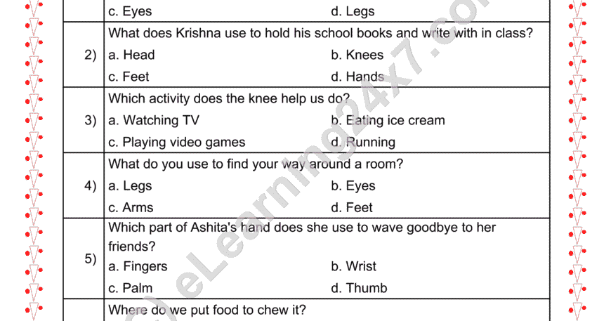 External Organs MCQs