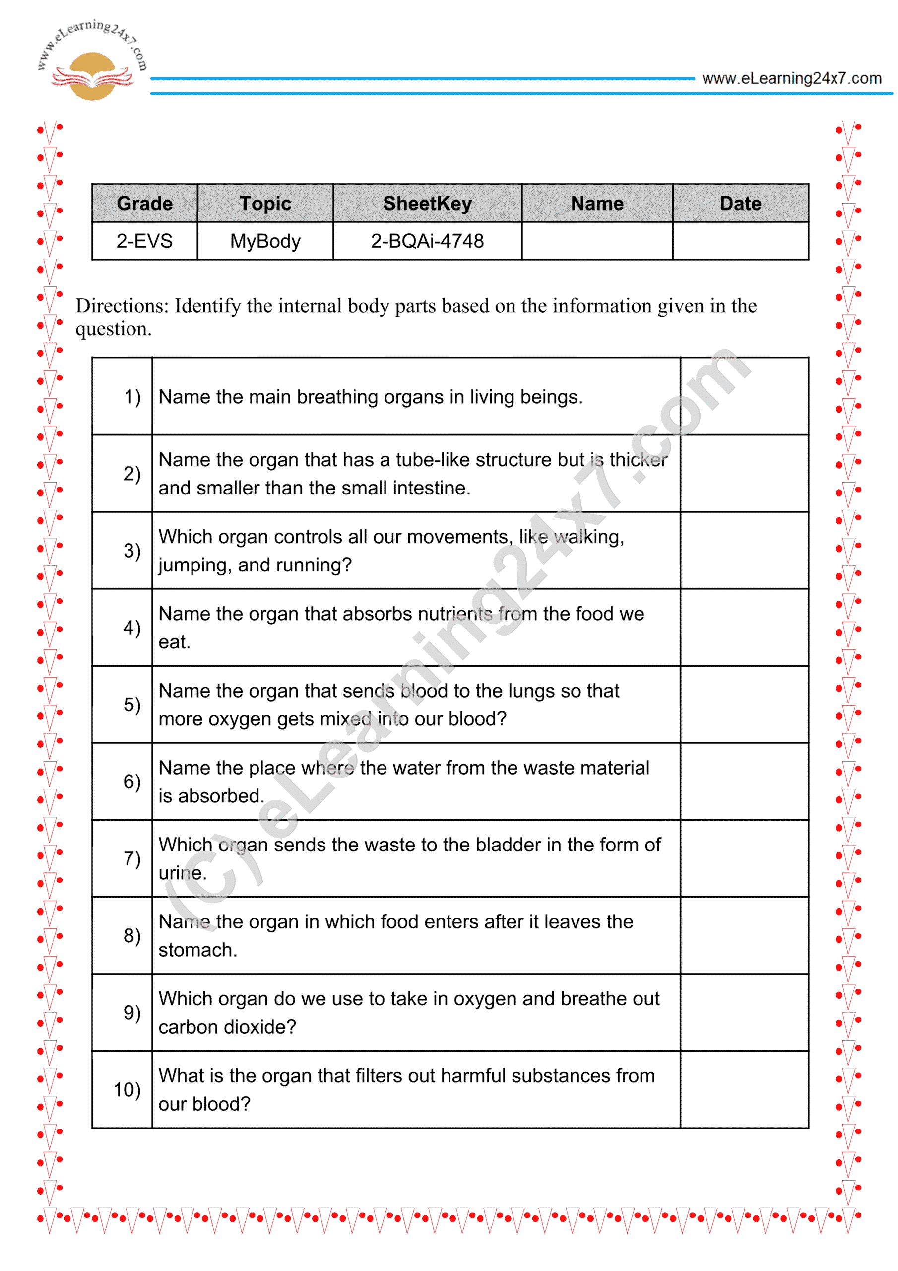Identify Internal Body Part