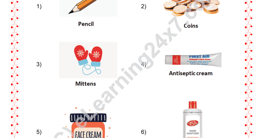 Grade 2, EVS, Habits, Safety, First-aid - Identify First-aid Items, printable PDF, instant download