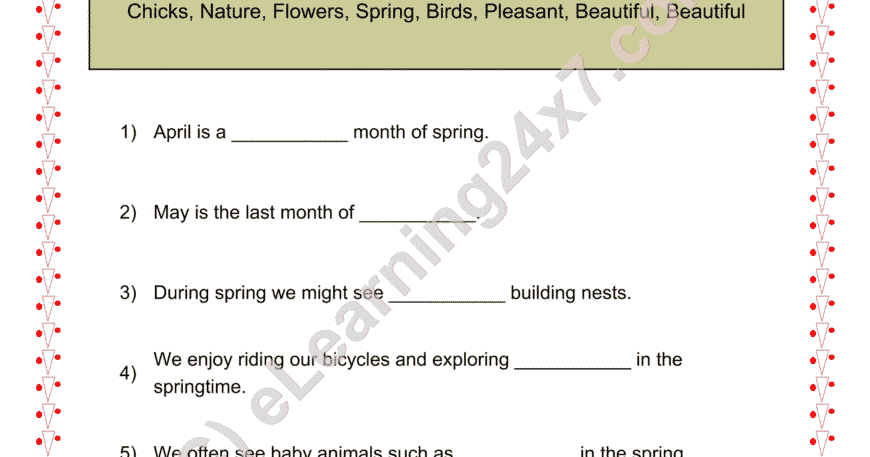 Spring Season : Fill The Blanks
