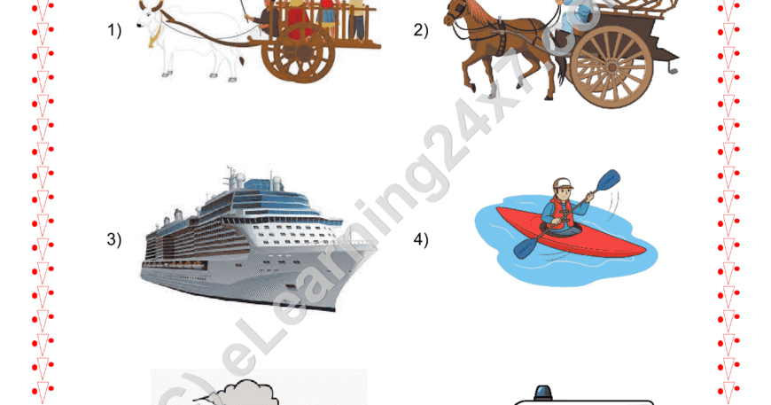 Grade 2, EVS, Transport - Circle Modes Of Water Transport, printable PDF, instant download