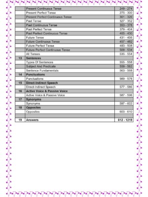 Grade 4, English, Comprehensive Workbook - Table of contents (page 2)