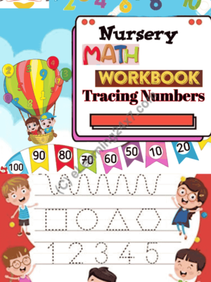 Nursery, Maths - Number Tracing Workbook For Nursery, table of contents, printable PDF, instant download