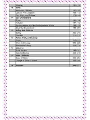 Grade 4, Science, Comprehensive Workbook - Table of contents (page 2)